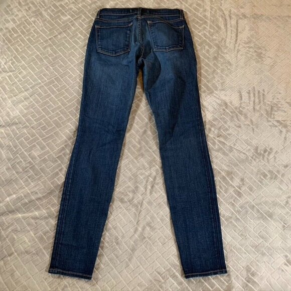 J Brand Womens 28 Denim Jeans Blue Skinny Dark Wash Low Rise Stretch - Picture 10 of 13